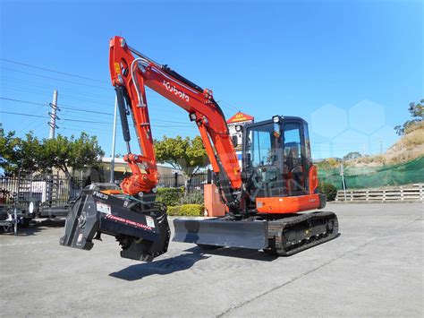 excavator mounted flail mower|kubota mini excavator mower attachment.